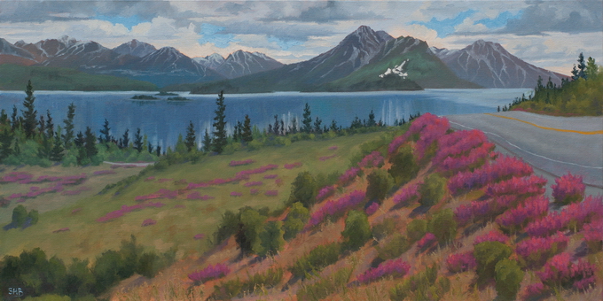 Road Trip #8 - Alaska Highway, Sweet Peas Along Kluane Lake