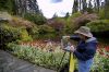 Susi in Butchart Gardens on Vancouver Island