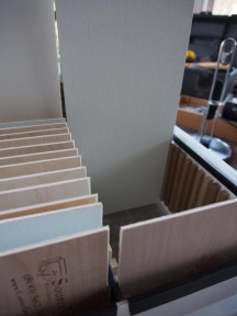 Canvas panels at each end of a panel box